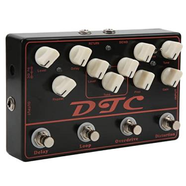 Imagem de Pedal de Guitarra Sintetizador, Efeitos do Sintetizador Efeitos de Guitarra Pedal Distorção Overdrive Atraso do Pedal Pedal de Guitarra de Guitarra 4 Em 1 Effect Guitar Multi