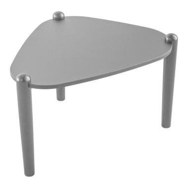 Imagem de Mesa de Centro Orgânica Artesano 60 cm (Largura) em MDP Nero (Preto) e Pés em Madeira Maciça