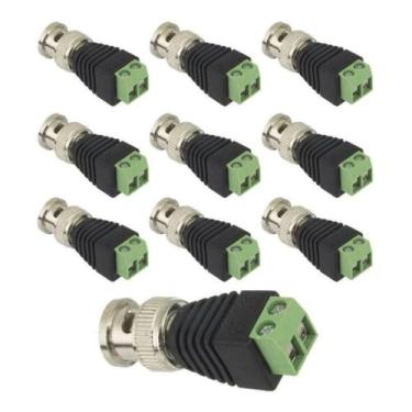 Imagem de Kit 10 conector bnc borne macho para câmeras de segurança - Chinesa