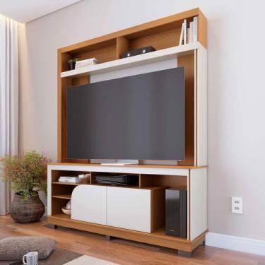 Imagem de Estante para TV Até 65 Polegadas Belaya 2 Portas Freijó/Off White Matt