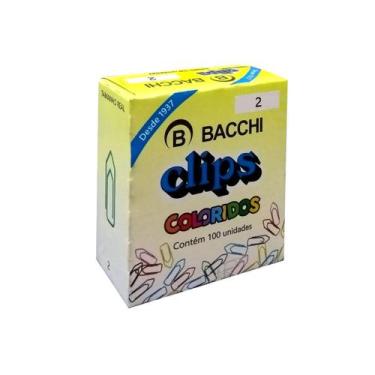 Imagem de Clips Colorido N 2 Bacchi 100 unidades