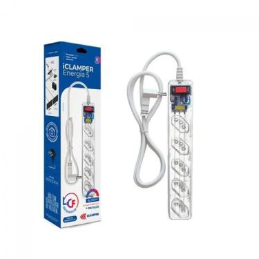 Imagem de Filtro de Linha DPS ICLAMPER Energia 5 Tomadas, 127/220 volts, LCF, 1M