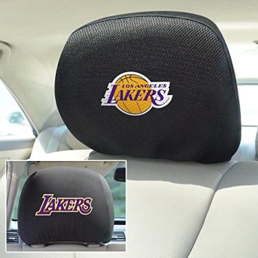 Imagem de FANMATS 12522 NBA Los Angeles Lakers, capa de descanso de cabeça de poliéster, 25,4 cm x 33 cm