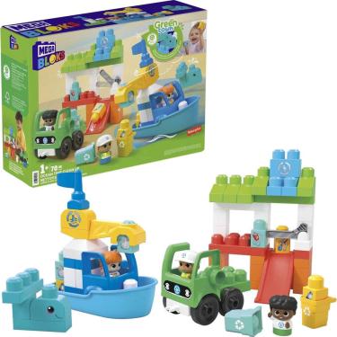 Imagem de Conjunto de brinquedos Building Blocks mega bloks Fisher-Price Green Town