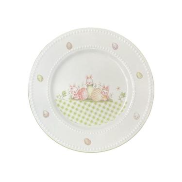 Imagem de Prato raso de porcelana bloom and blessings branco