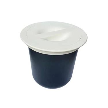 Imagem de LIXEIRA DE EMBUTIR REDONDA PARA PIA COZINHA 8 LITROS BRANCA METASUL