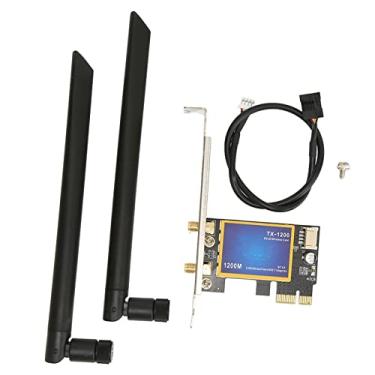 Imagem de Adaptador de Cartão de Rede Wi -Fi de 1200 Mbps de Banda Dupla Com 4.0 para PC 5GHz 2,4GHz WiFi Switch