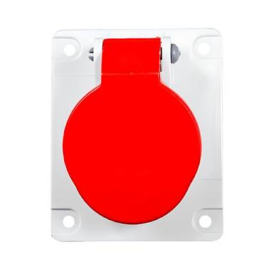 Imagem de Tomada Embutir 3P+N+T 16A 380/440V Vermelho - N5046 - Steck, VERMELHO