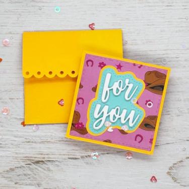 Imagem de KSCRAFT 2025 abril moda moldes de corte de metal estênceis para scrapbook DIY gravação decorativa cartão de papel DIY (cartão 3 x 3 e envelope)