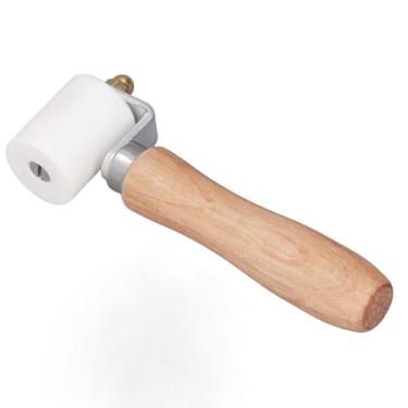 Imagem de Rolo de Costura, Rolo de Prensagem de Madeira Resistente a Alta Temperatura Com Rolamento Duplo para Membrana de Impermeabilização de PVC, Aplicações de Filme de Lona Tarpaulin