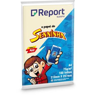 Imagem de Papel Sulfite Report Senninha Amarelo A4 75g 100 folhas