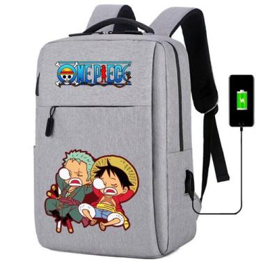 Imagem de Mochila USB Escolar Estampa One Peace Espaço  Notebooks, Trabalho Esco