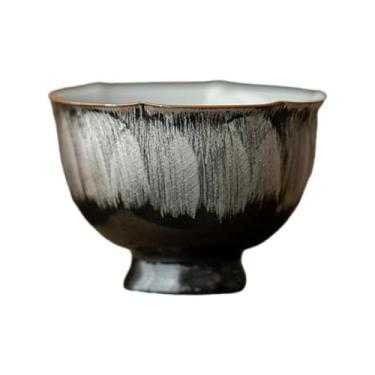Imagem de Xícara mestre de prata esmaltada em ouro preto para sala de chá, conjunto de chá Kung Fu feito à mão - Hua Kou Master Cup 85 ml