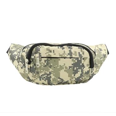 Imagem de AIBEARTY Pochete infantil para meninos pequena camuflagem cintura cinto bolsa bolsa de cintura pacote com alça ajustável para crianças, esportes, corrida, acampamento, viagem, B Verde militar, One