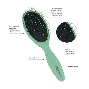 Imagem de Escova Mq Beauty Oval Gde Desembaracante 05.014 - Mint
