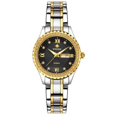Imagem de Relógio De Pulso Feminino Fino Com Strass Moda Casual