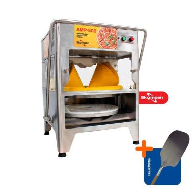 Imagem de Abridora De Massa De Pizza Profissional Automática Pizzarias Amp-500 220v Skymsen + Pá Para Pizza