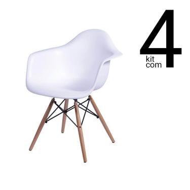 Imagem de Conjunto 4 Cadeiras Eames Daw Branca