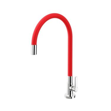 Imagem de Torneira Para Cozinha De Mesa Galiflex Chrome/red - Docol