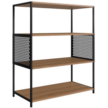 Imagem de Estante Estilo Industrial 94 Cm Com Tela P1024 Preto Mell Pp Preto Mell