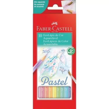 Imagem de Lápis De Cor Aquarelável Tons Pastéis Com 10 Cores Faber-castell