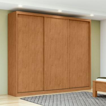 Imagem de Guarda-roupa 3 Portas 4 Gavetas 100% Mdf Forma Marrom