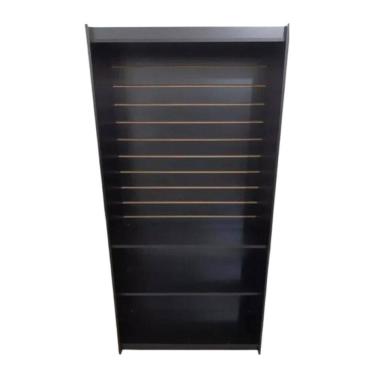 Imagem de Estante Canaletada 100% Mdf Preto - Suprema Móveis