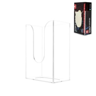 Imagem de Homakover Dispensador De Luvas Acrílico, Suporte Parede Para Descartáveis E Caixa Lenços Papel, Organizador Multiuso, Oficina Design Com Economia Espaço, Escritório, Cozinha Garagem