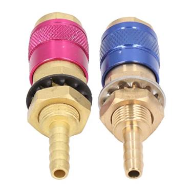 Imagem de Adaptador de Gás Resfriado a água do Conector Rápido de Latão Com Plugue para Tocha de Soldagem MIG TIG (6mm)