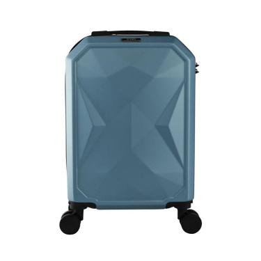 Imagem de Mala De Bordo Pequena Em Abs Yins Angle 21162 Cadeado Integrado Rodas Giro 360 Azul P