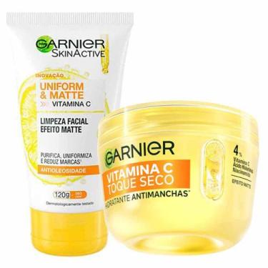 Imagem de Garnier Skin Vitamina C Kit - Hidratante Facial Antimanchas + Gel de L
