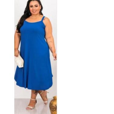 Imagem de Vestido Longo Feminino Plus Size Viscolycra - Futurofashion