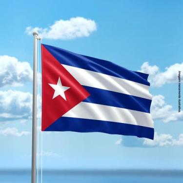 Imagem de Bandeira De Cuba 80cmx140cm Tecido Oxford 100% Poliéster - Presente-Br