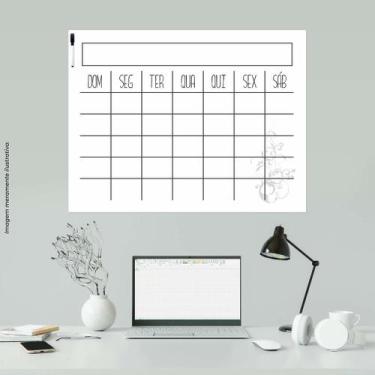 Imagem de Calendário Parede Planejamento mensal Branco/Floral 48x63 - PRESENTE-B