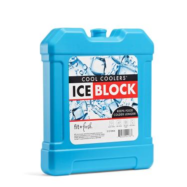 Imagem de Fit & Fresh Resfriadores legais da + Bloco de gelo para freezer GG, grande e poderoso pacote de gelo, perfeito para refrigerador isolado, bolsa de praia, mochila cooler e mais, 1 peça, azul