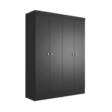 Imagem de Guarda-Roupa Casal Boreal 4 Portas Preto
