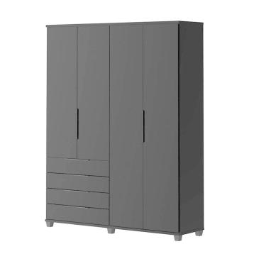Imagem de Guarda-Roupa Casal Allen 4 Portas 4 Gavetas Preto