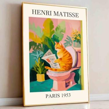 Imagem de Henri Matisse Canvas Wall Art Funny Animal Bathroom Poster 40 x 61 cm sem moldura