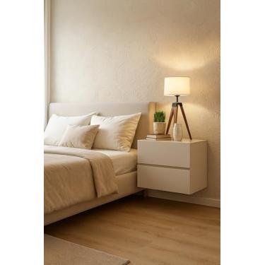 Imagem de Mesa De Cabeceira Suspensa Eros 45cm Compacta Ideal Para Quarto E Apartamento