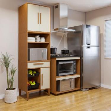 Imagem de Conjunto 2 Peças Paneleiro com Fruteira e Balcão 5 Bocas Santo Andre -