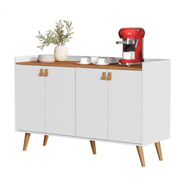 Imagem de Buffet Aparador Sala Lunara 4 Portas Pés Palito - Várias Cores - MJM C