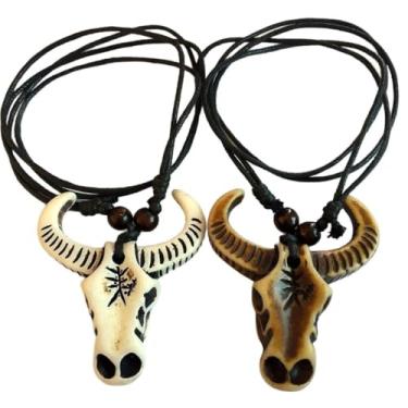 Imagem de Kicomvi Colar artificial com pingente de tartarugas marinhas esculpidas em ossos artesanais, havaiano, surfista, para mulheres e homens, Metal, Sem pedras