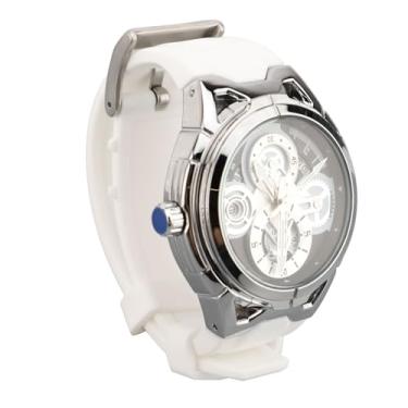 Imagem de Generic Relógio de Pulso de Quartzo para Homens, Lente de Vidro Mineral 3 Mãos Luminosas Homens Relógio Analógico Cronometragem Estável Resistente à água de 30m para Negócios (Cinta branca)