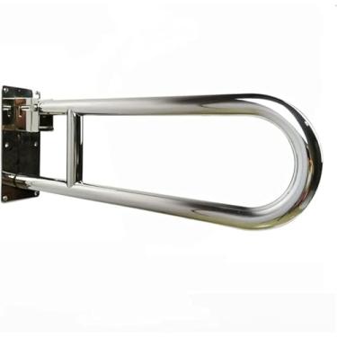 Imagem de Barras De Apoio Banheiro, Estrutura De Segurança De Aço Inoxidável Vaso Sanitário Dobrável Suspenso Montado Na Parede Trilho De Suporte Antiderrapante Barra De Apoio Antiderrap, One Color, 80cm