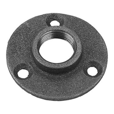 Imagem de Flange de Tubo, Encaixe de Tubo BSP Fosco Roscado 10pcs Flange de Ferro Maleável Preto Flange Industrial Flange de Parede Antiga (DN20 3/4)