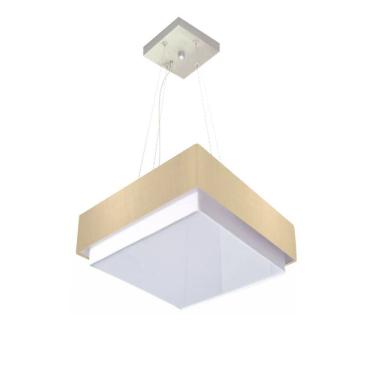 Imagem de Lustre Para Sala de Jantar Vivare Md-4402 Cúpula em Tecido 40x40cm