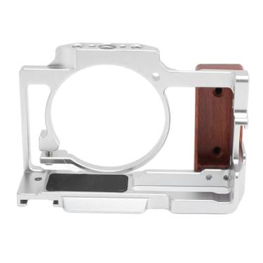 Imagem de ASHATA CAGA DE CAMANHA PARA ZV1, LILO DE ALUMA DA LIGA DE ALUMINA PROTECIMENTO DE VÍDEO DE CAGA DSLR CAGA COM MONTAGEM DE FEIO MONTAGEM DE SAPAÇÃO 1/4 "PROFUSOS NÃO SLIP PARA ZV1 (Prata)