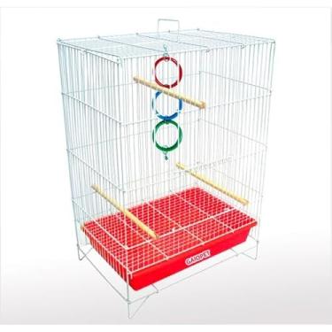 Imagem de Gaiola para periquito australiano luxo com(Vermelho)