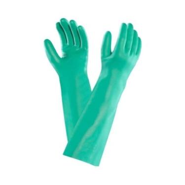 Imagem de Luva nitrilica verde longa super safety, M