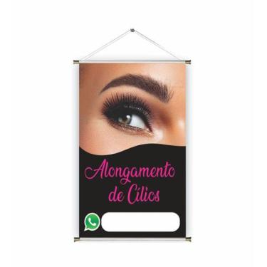 Imagem de Banner pronto Cílios BA 107 medida 45x70 cm arte pronta